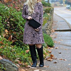 H&M Creped Leopard Dress